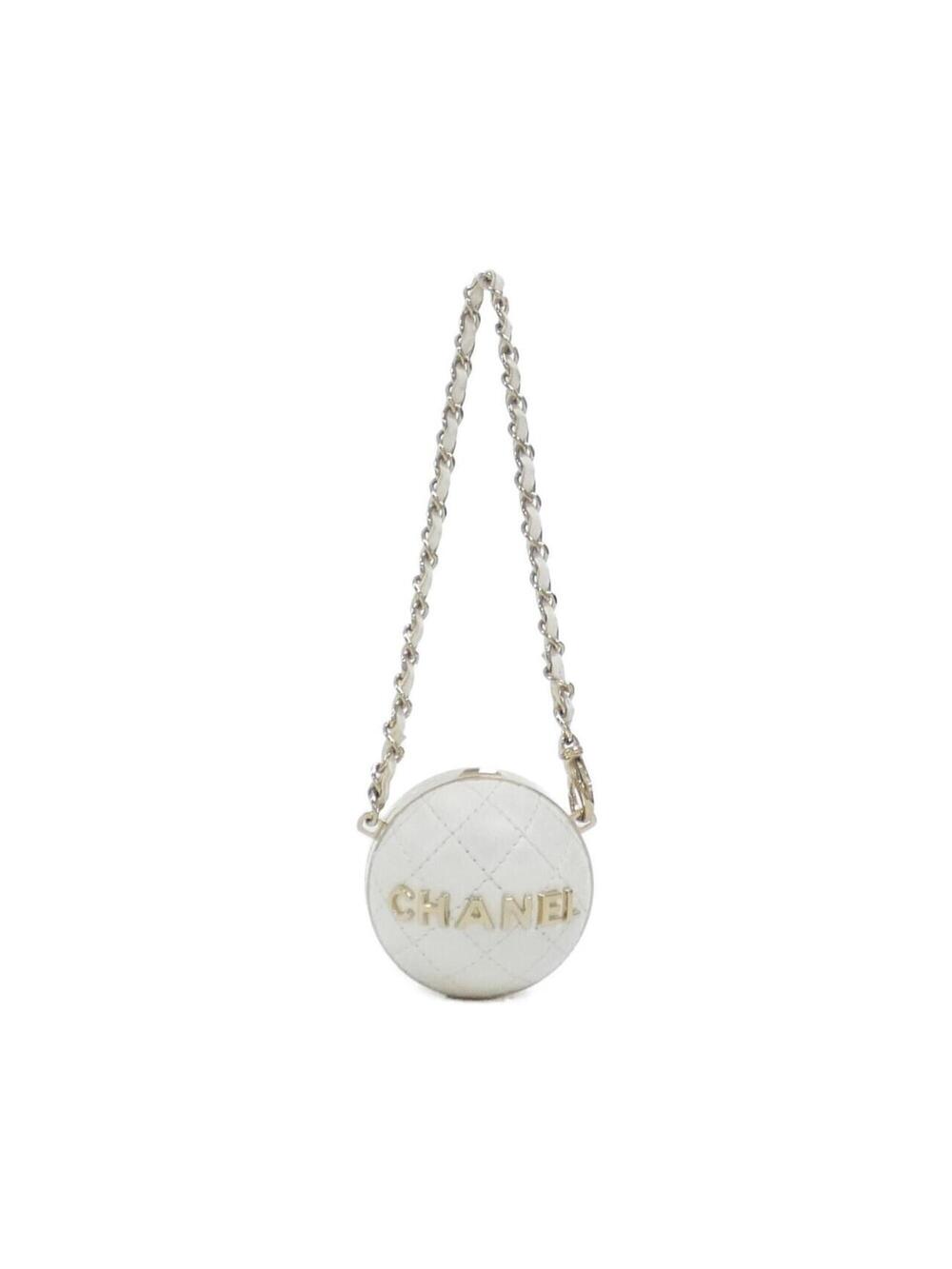 Chanel Bag Charm Leather White Handbag #327517C19B